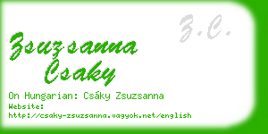 zsuzsanna csaky business card