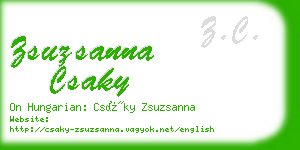 zsuzsanna csaky business card